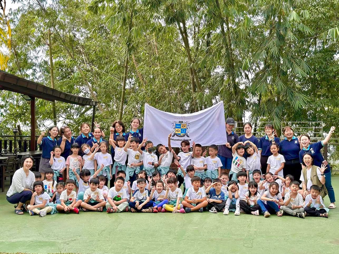 Families and children gathered outdoors at WhyteHouse